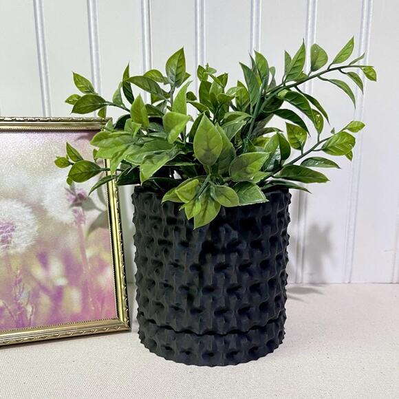 Modern Geometric Planter Pot, Rugged Planter Pot, Small Indoor Flower Pot - Picture 1 of 9
